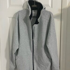 DSG Light Gray Zip-Up Sweater